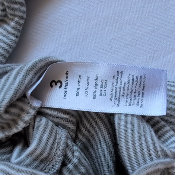 carter's 2-pack kimono style cotton long sleeve bodysuit bundle 3 months baby - Picture 3 of 7